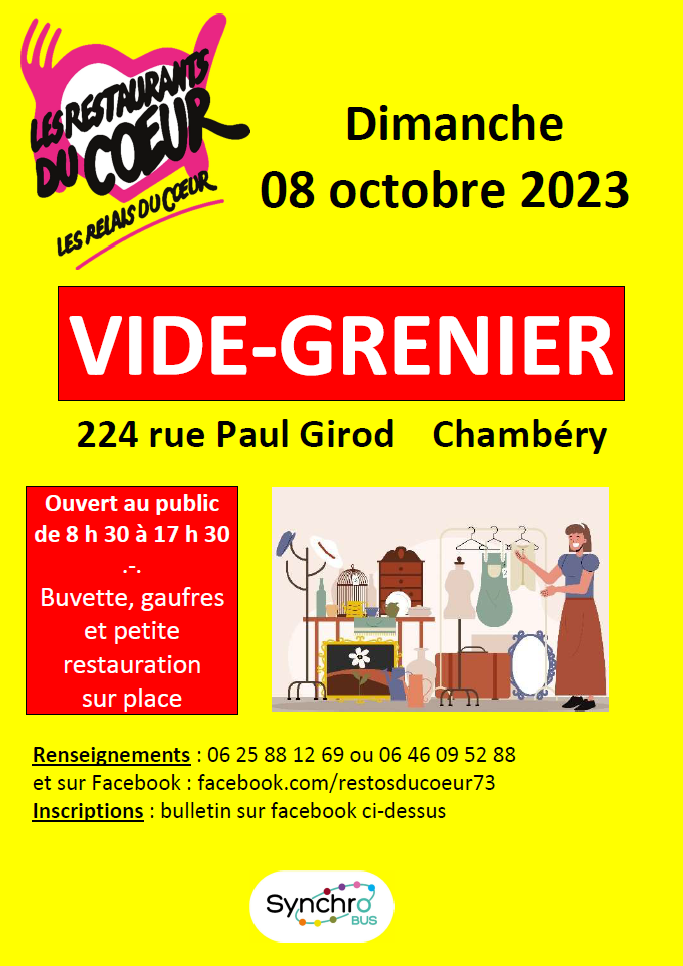 Vide-greniers 8 Octobre 2023 Chambéry